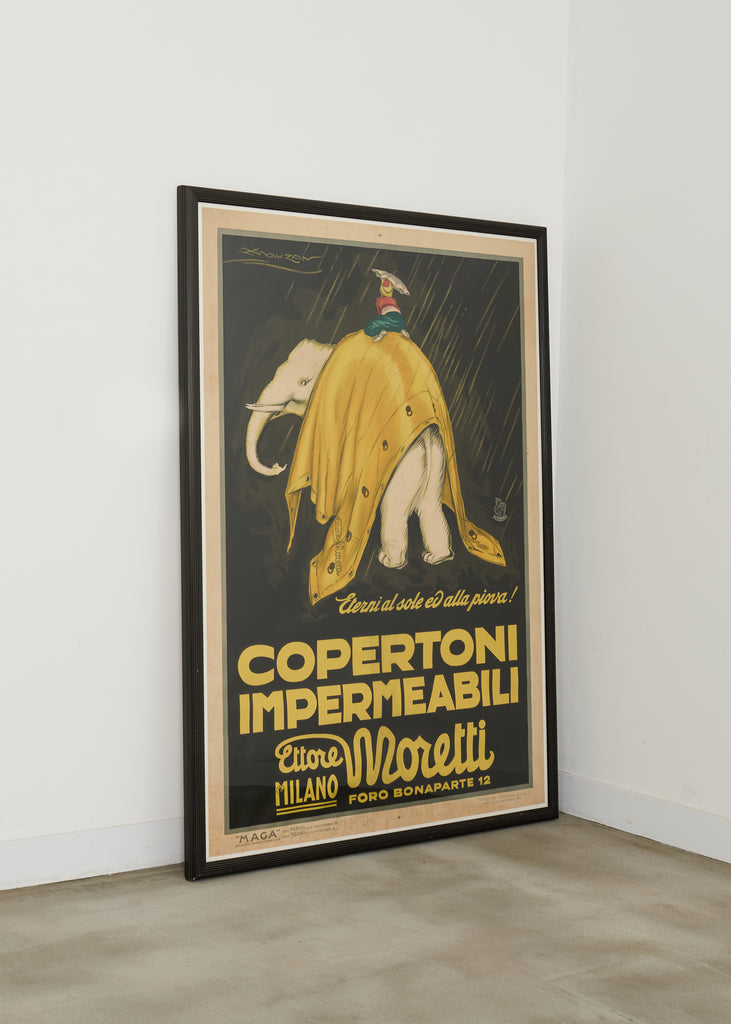 Achille Luciano Mauzan Commercial Ad Poster for Moretti