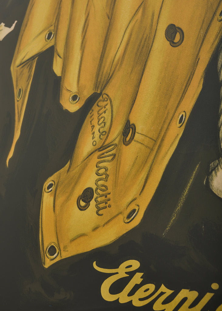 Achille Luciano Mauzan Commercial Ad Poster for Moretti