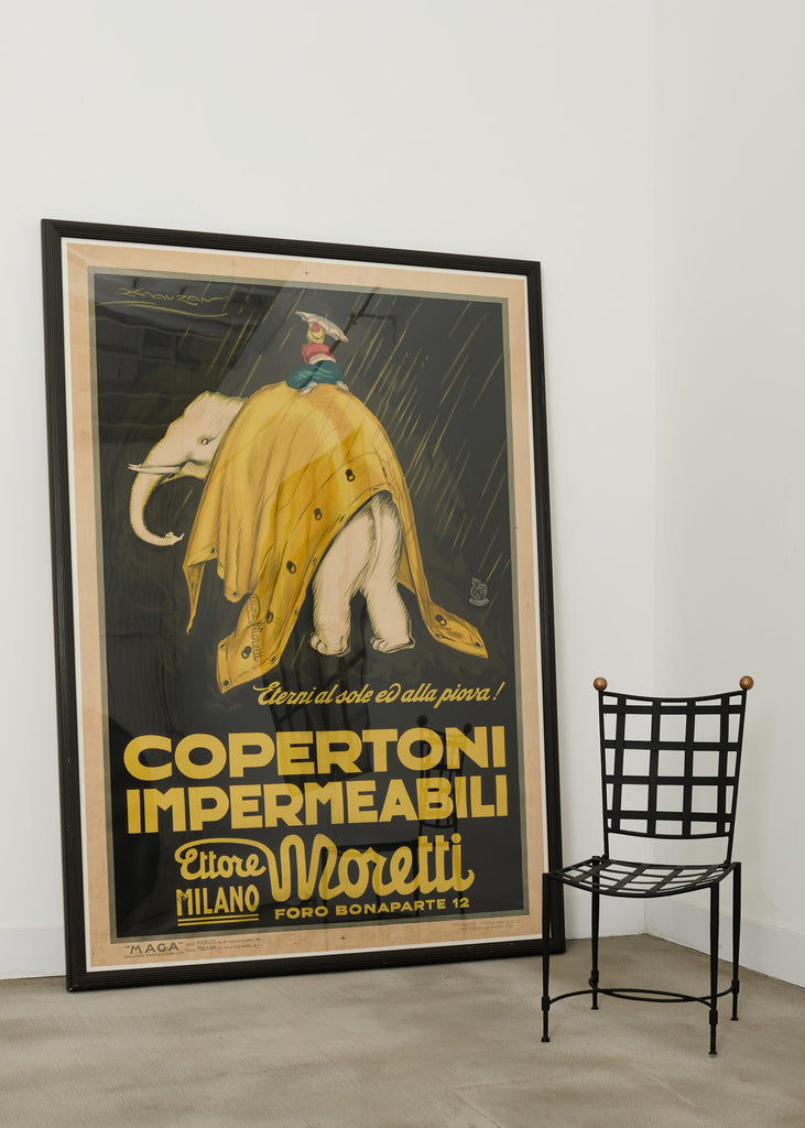 Achille Luciano Mauzan Commercial Ad Poster for Moretti