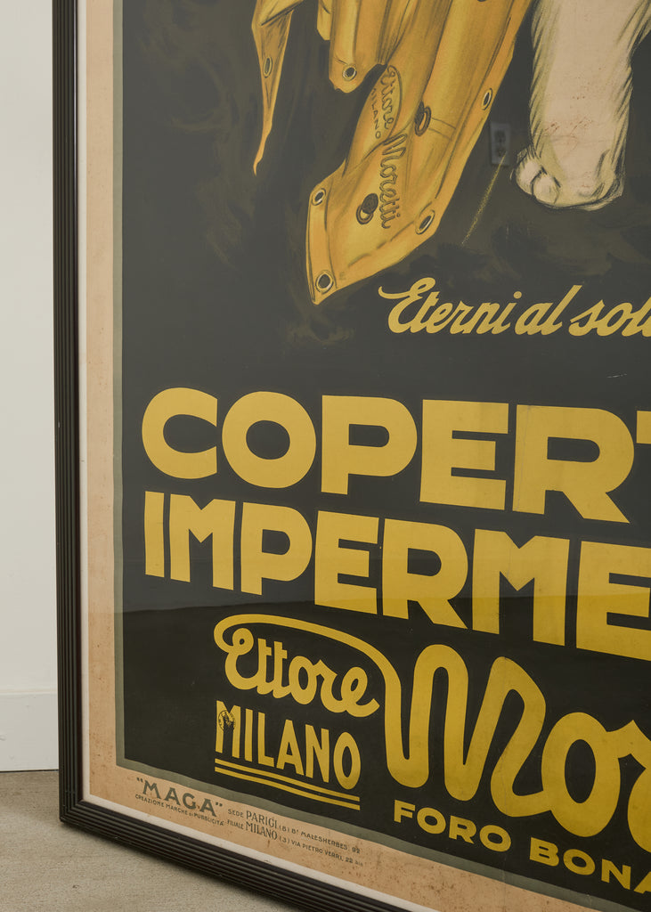 Achille Luciano Mauzan Commercial Ad Poster for Moretti