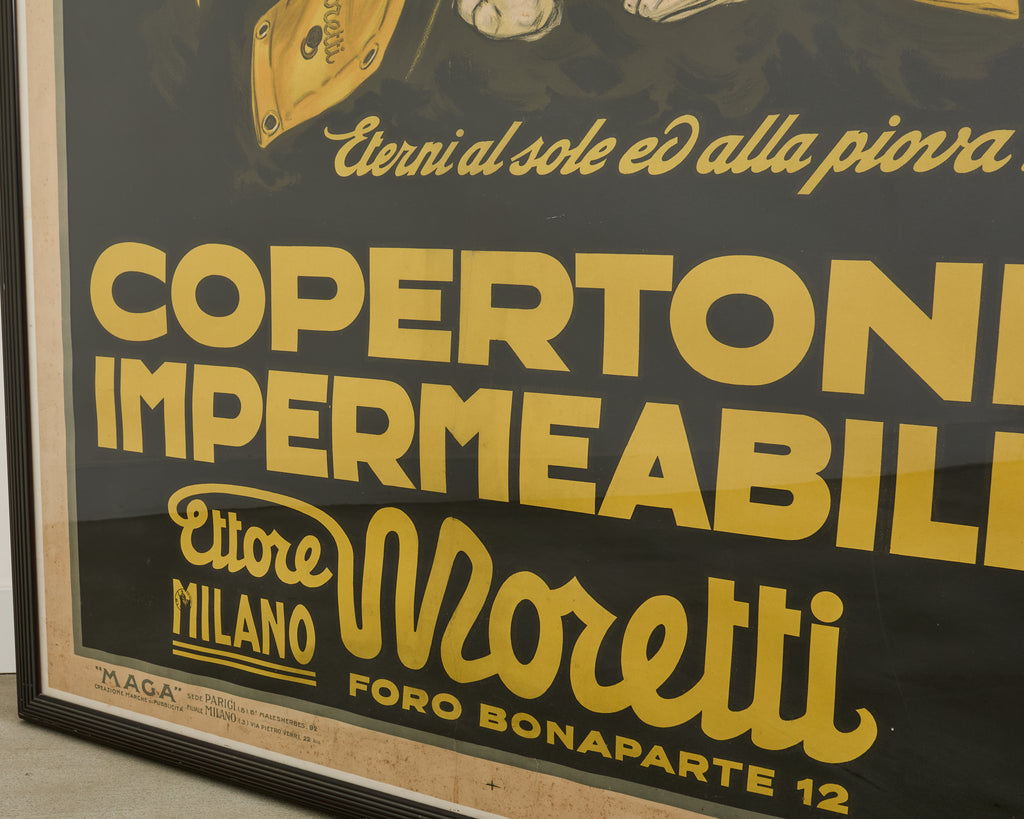 Achille Luciano Mauzan Commercial Ad Poster for Moretti