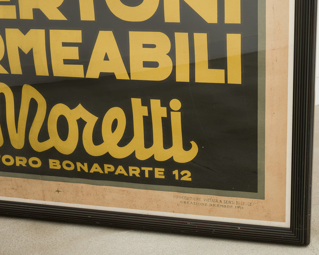 Achille Luciano Mauzan Commercial Ad Poster for Moretti