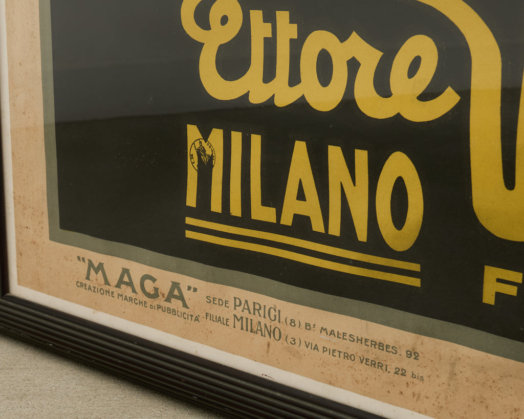 Achille Luciano Mauzan Commercial Ad Poster for Moretti