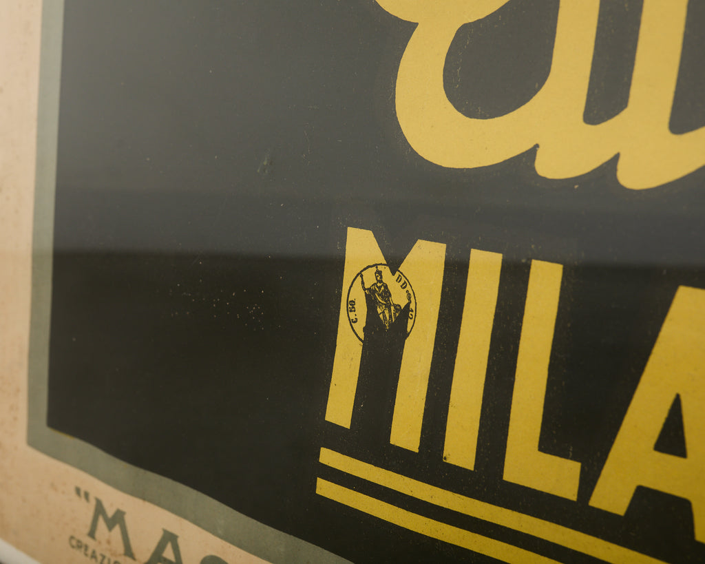 Achille Luciano Mauzan Commercial Ad Poster for Moretti