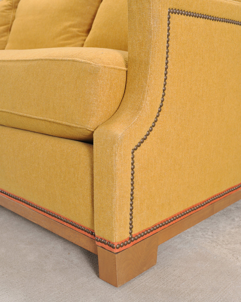 Holly Hunt for Studio H George V Sofa in Goldenrod Fabric