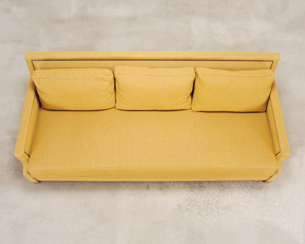 Holly Hunt for Studio H George V Sofa in Goldenrod Fabric