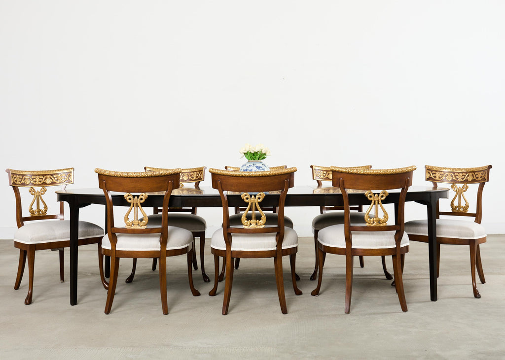 Set of Fourteen Nancy Corzine Neoclassical Cornell Dining Chairs