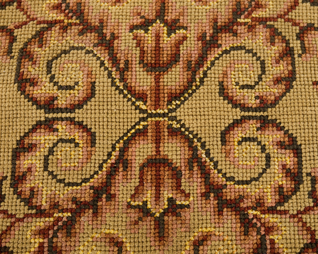 Pair of 19th Century Victorian Needlepoint Square Footstools