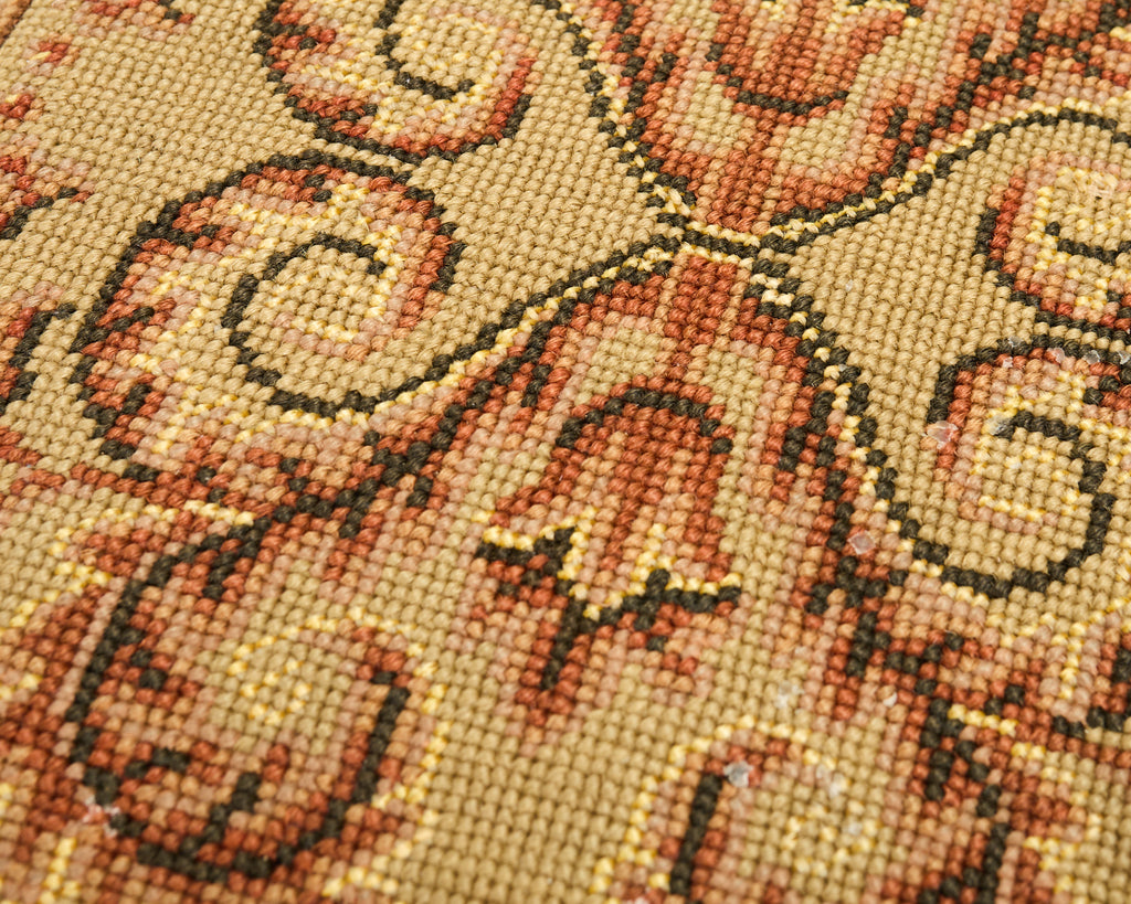 Pair of 19th Century Victorian Needlepoint Square Footstools