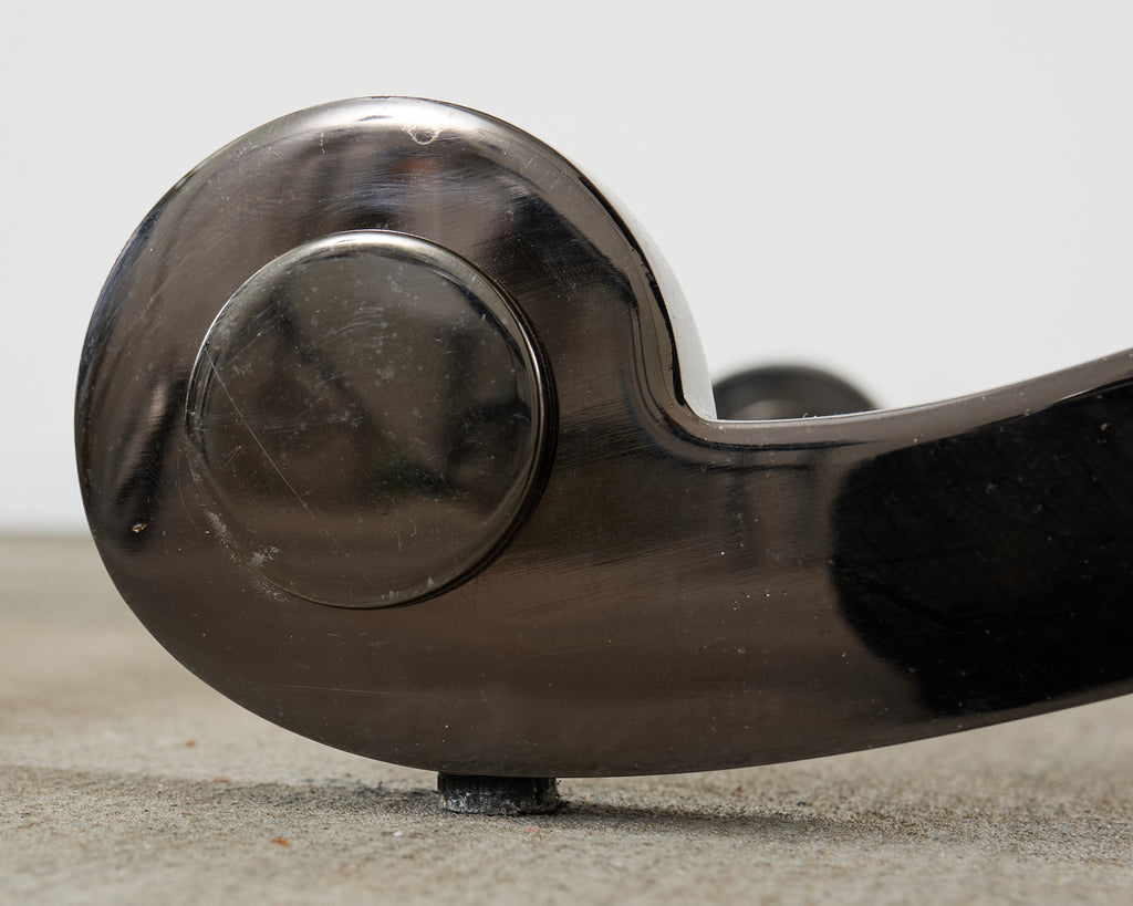 Monumental Neoclassical Style Curule Iron Base Console Table