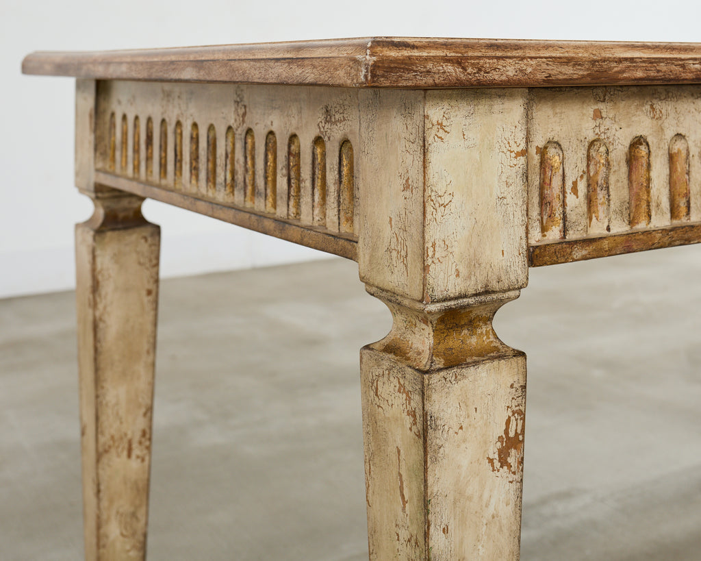 Lacquered Neoclassical Style Desk or Library Writing Table