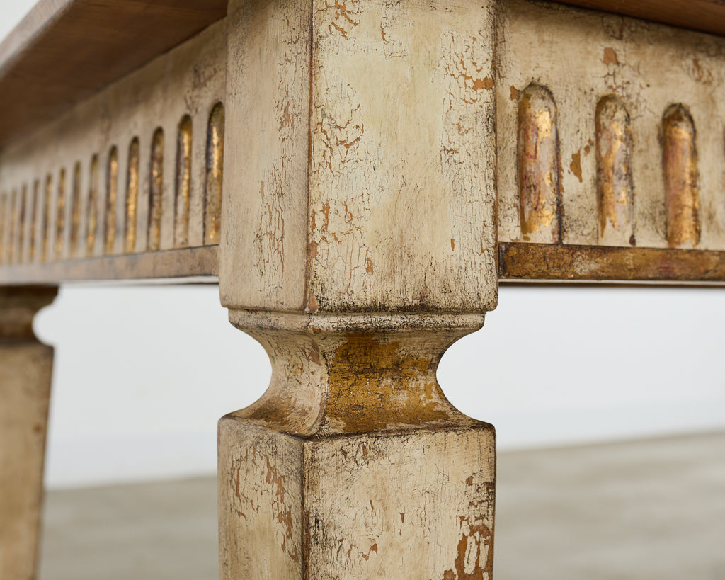 Lacquered Neoclassical Style Desk or Library Writing Table