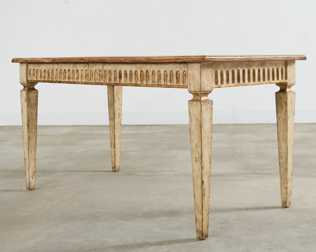 Lacquered Neoclassical Style Desk or Library Writing Table