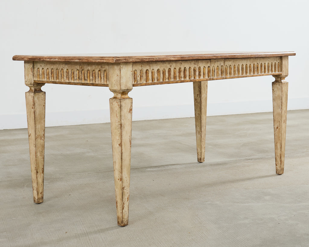 Lacquered Neoclassical Style Desk or Library Writing Table