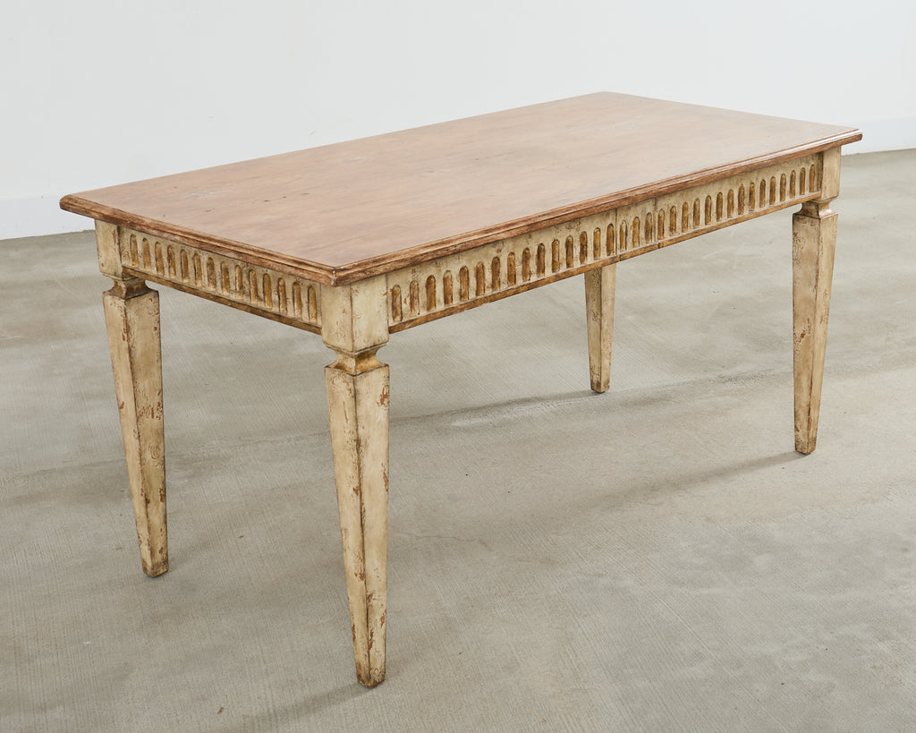 Lacquered Neoclassical Style Desk or Library Writing Table