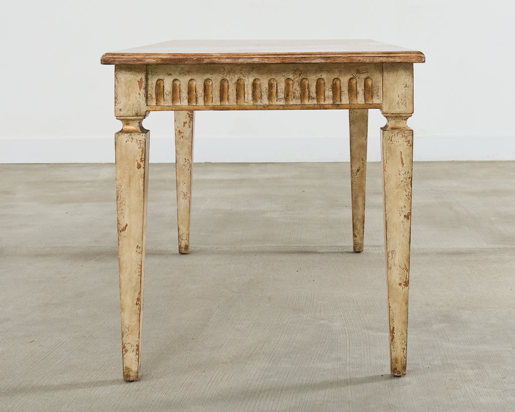 Lacquered Neoclassical Style Desk or Library Writing Table