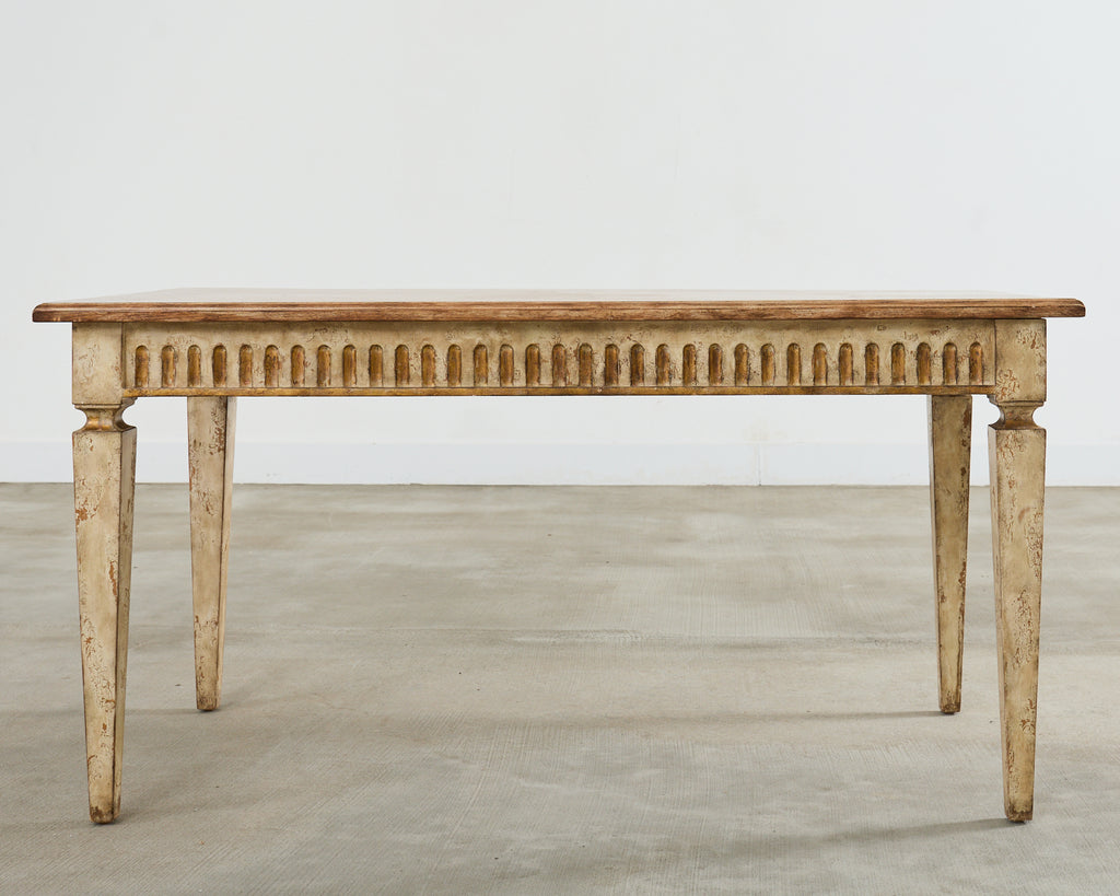 Lacquered Neoclassical Style Desk or Library Writing Table