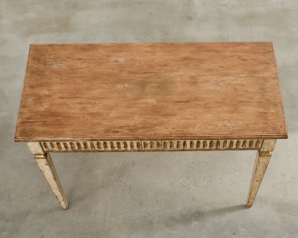 Lacquered Neoclassical Style Desk or Library Writing Table