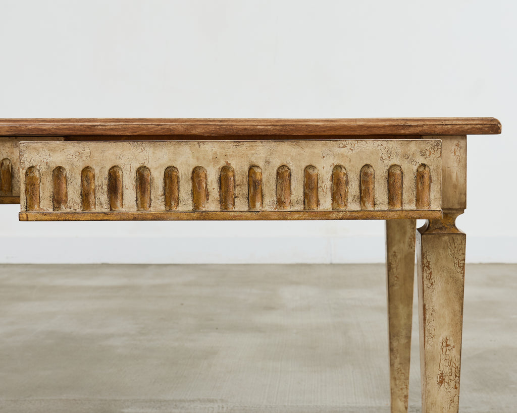 Lacquered Neoclassical Style Desk or Library Writing Table