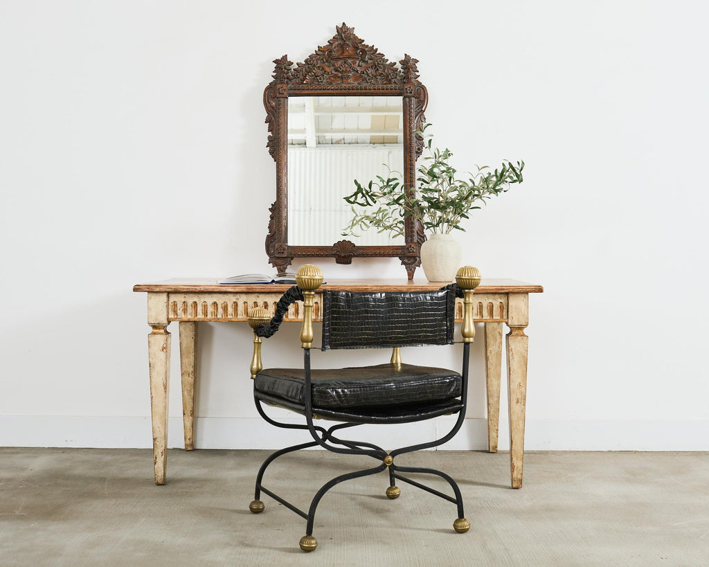 Lacquered Neoclassical Style Desk or Library Writing Table