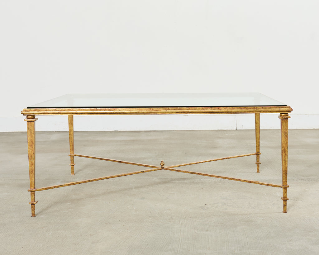 Maison Jansen Style Gilt Iron Cocktail Coffee Table