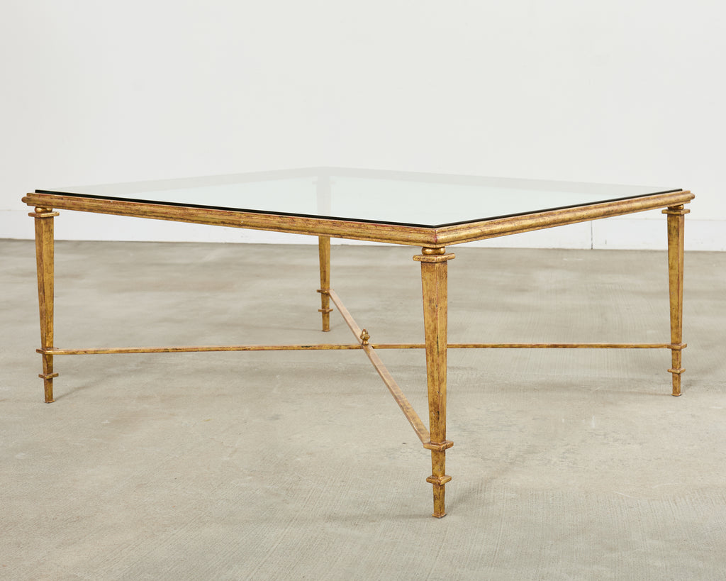 Maison Jansen Style Gilt Iron Cocktail Coffee Table