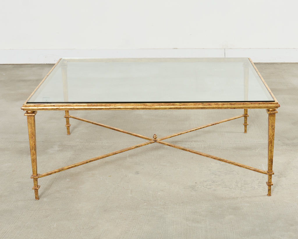 Maison Jansen Style Gilt Iron Cocktail Coffee Table