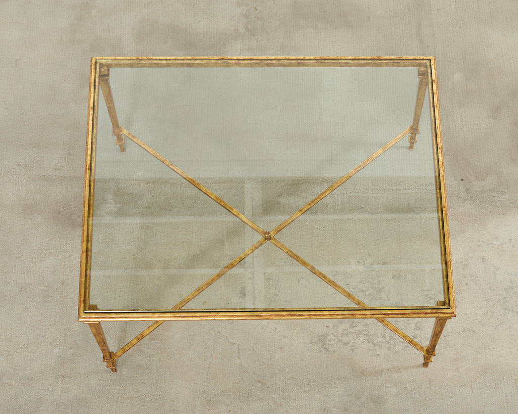 Maison Jansen Style Gilt Iron Cocktail Coffee Table