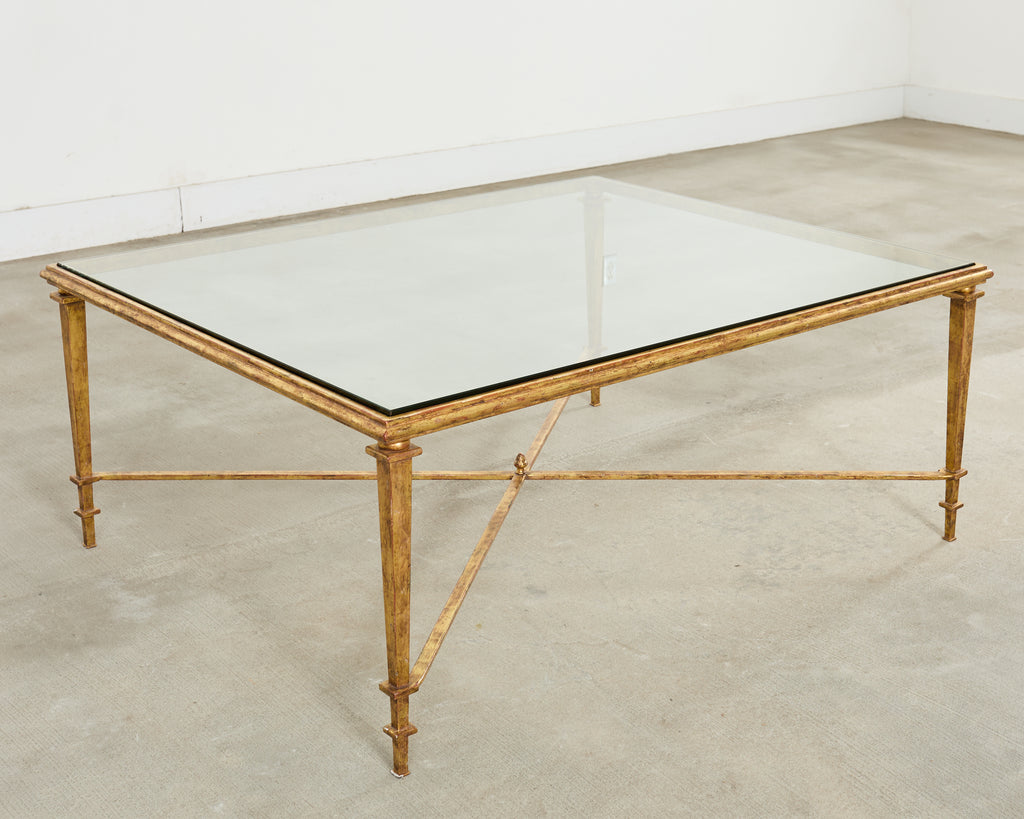 Maison Jansen Style Gilt Iron Cocktail Coffee Table