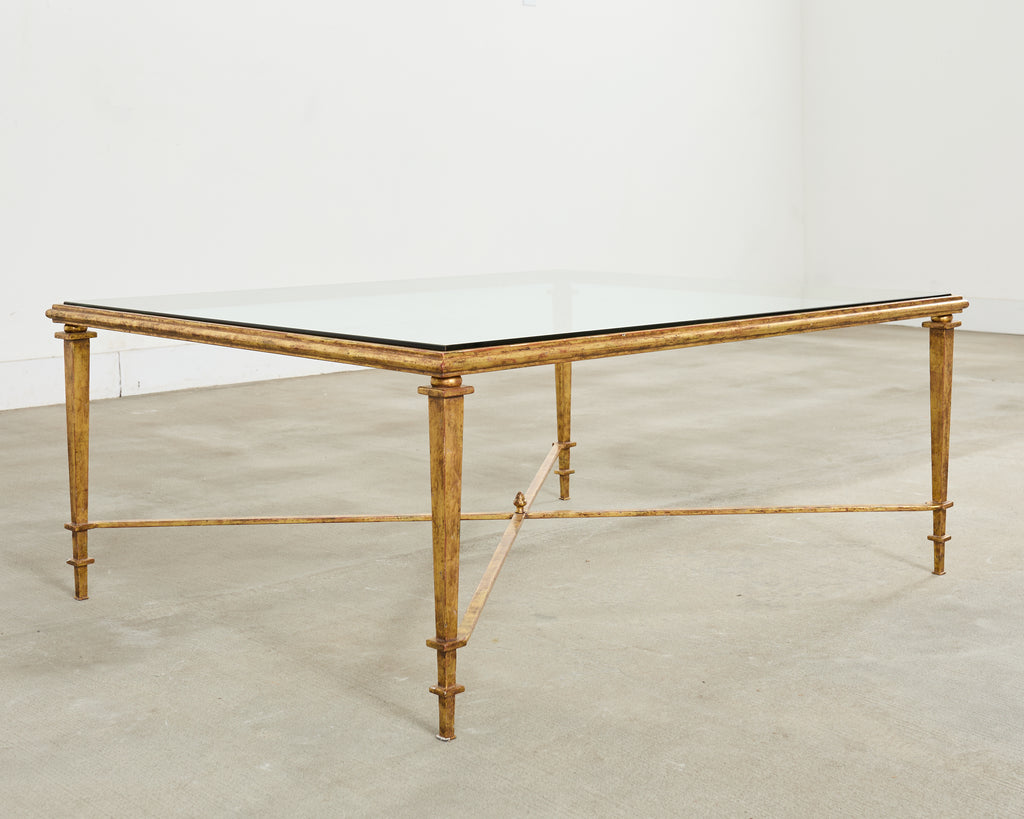 Maison Jansen Style Gilt Iron Cocktail Coffee Table