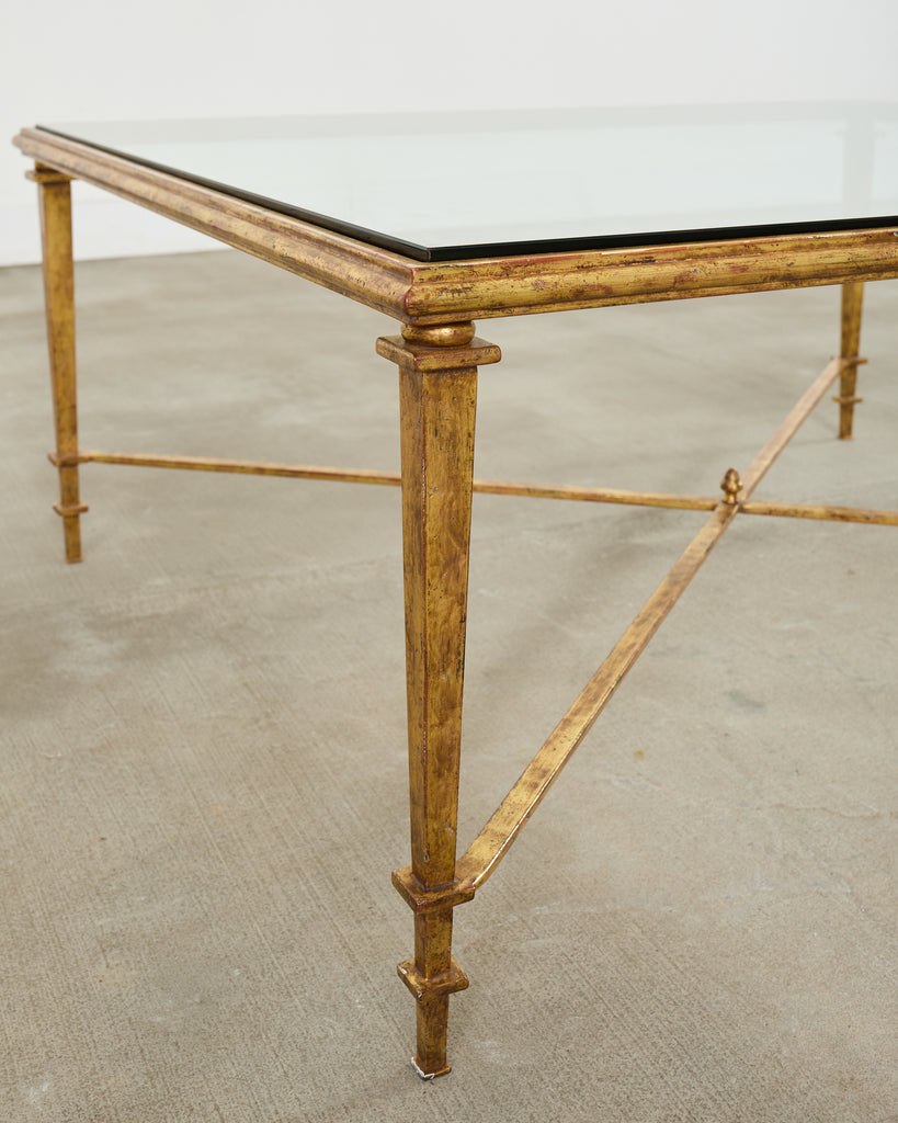 Maison Jansen Style Gilt Iron Cocktail Coffee Table