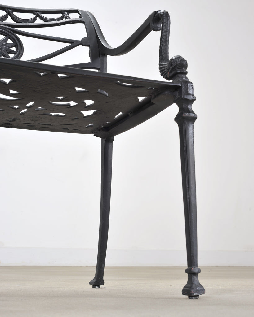 Kenneth Lynch Style Star and Dolphin Garden Table and Six Chairs