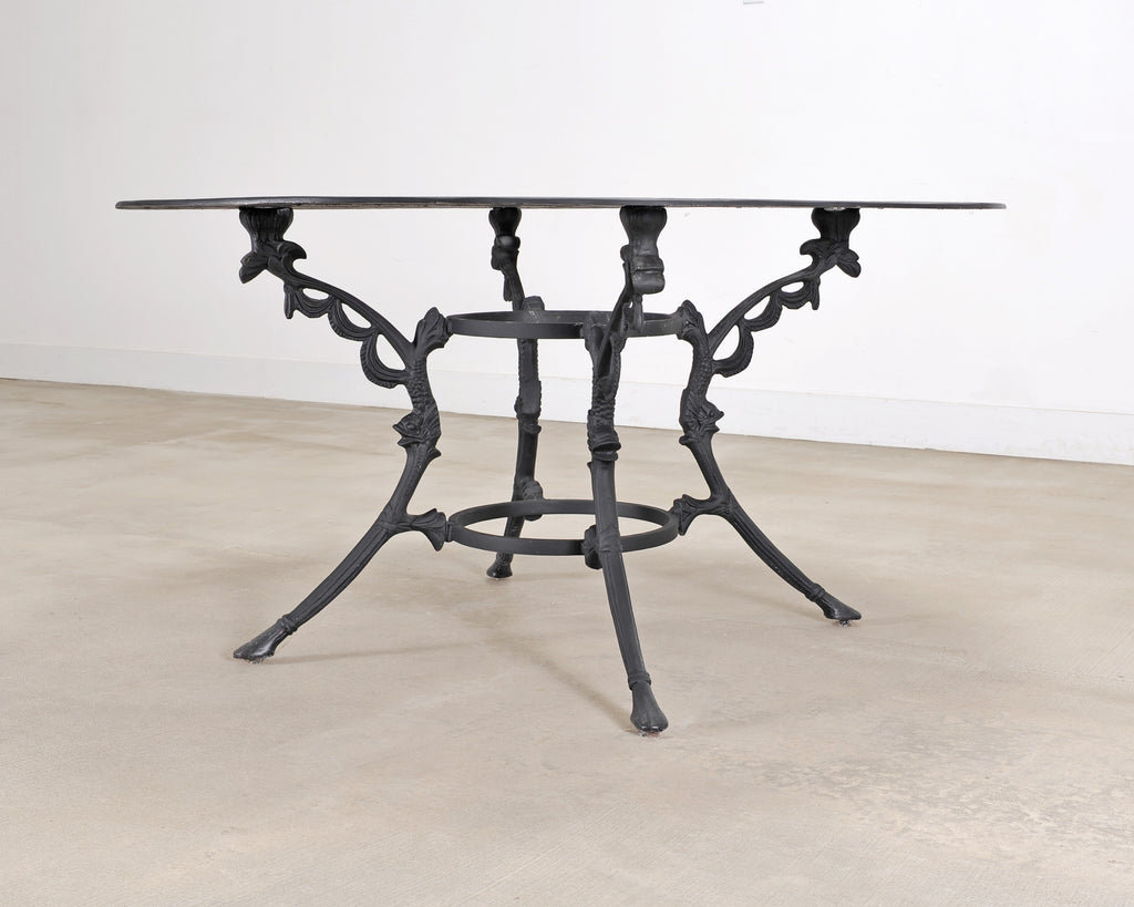 Kenneth Lynch Style Star and Dolphin Garden Table and Six Chairs