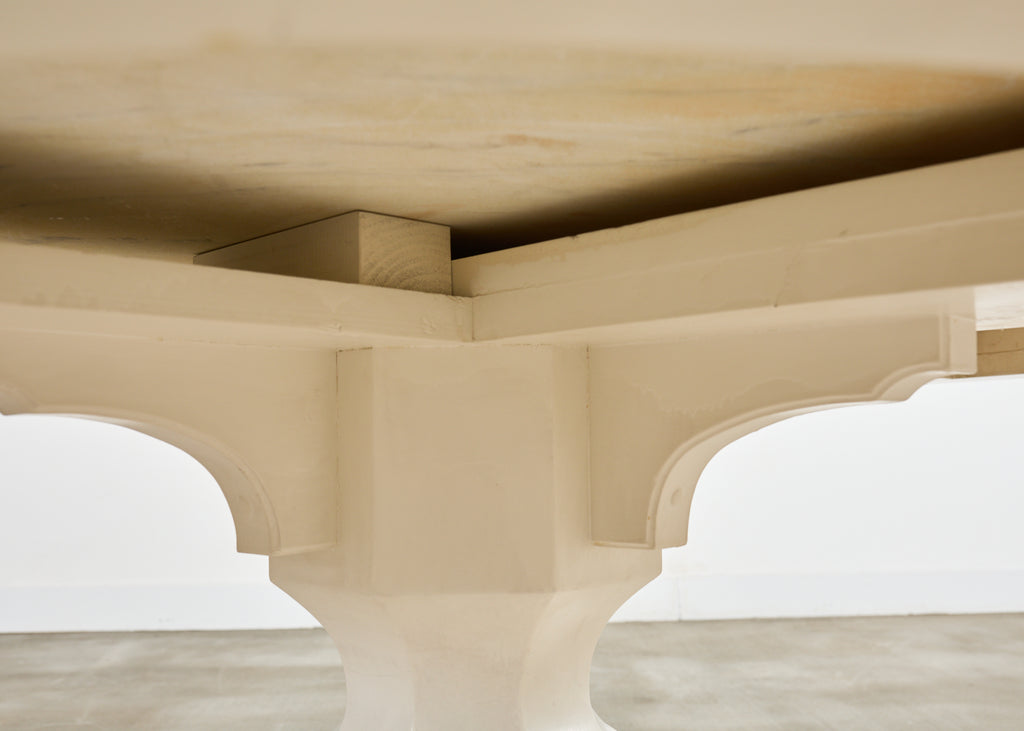 Neoclassical Style Round Marble Top Pedestal Center Table