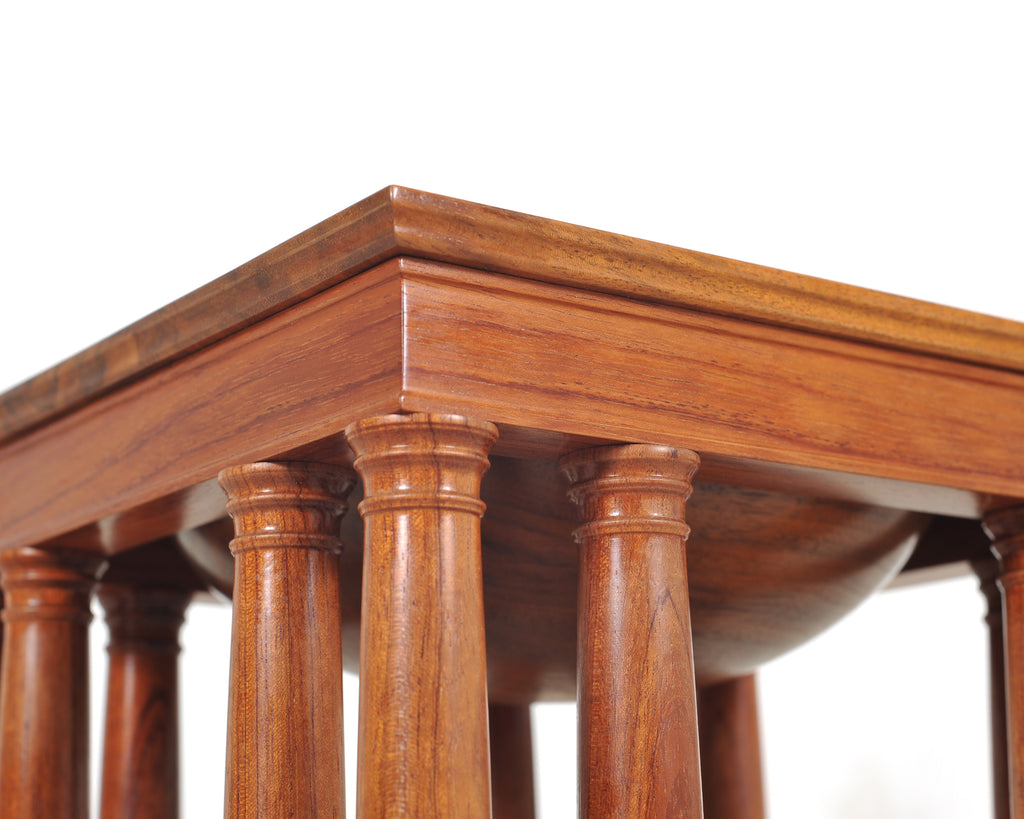 Neoclassical Greco-Roman Walnut Bubinga Rosewood Signed Bowl