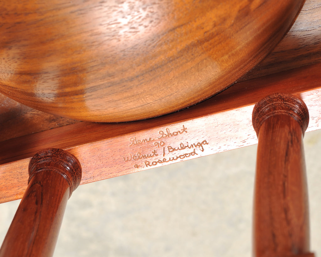 Neoclassical Greco-Roman Walnut Bubinga Rosewood Signed Bowl