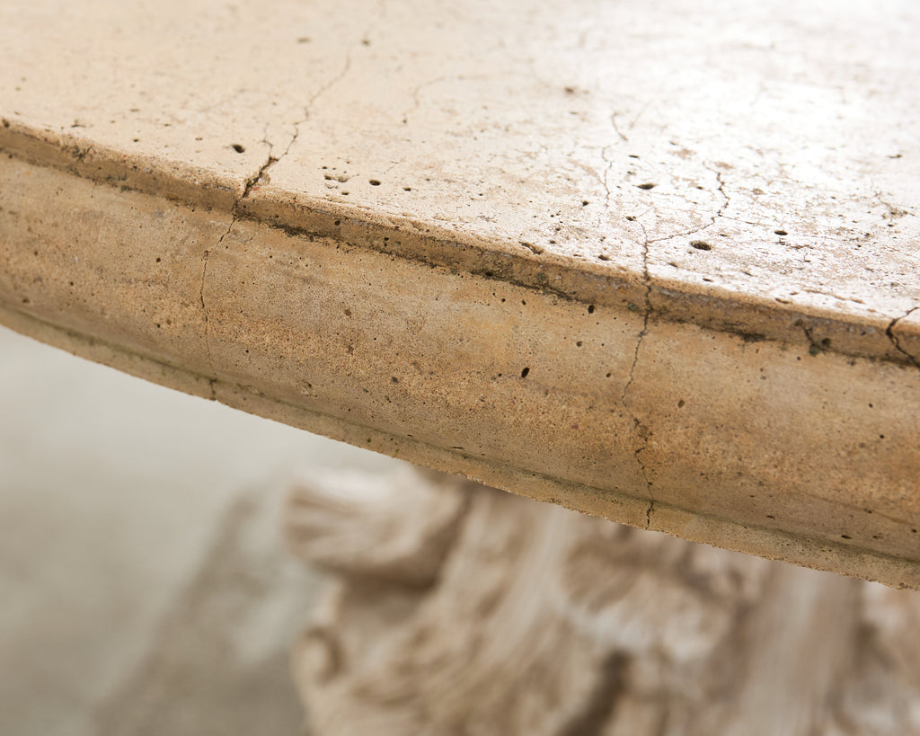 French Neoclassical Style Cast Stone Garden Center Table