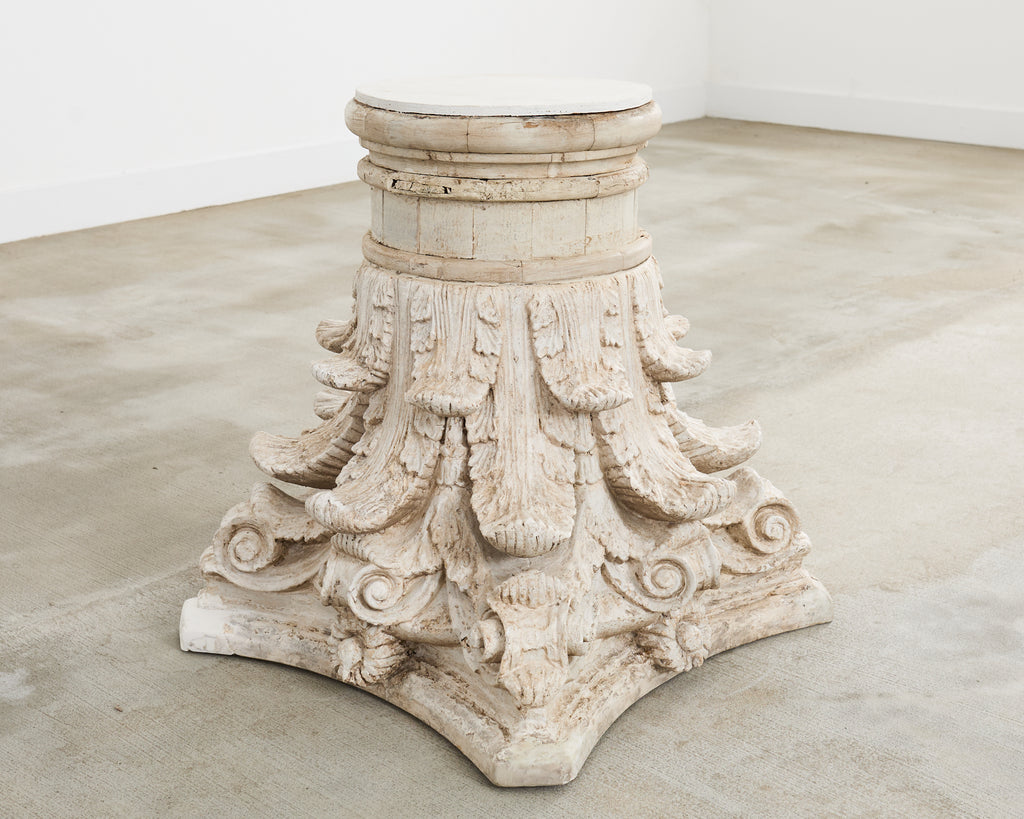 French Neoclassical Style Cast Stone Garden Center Table