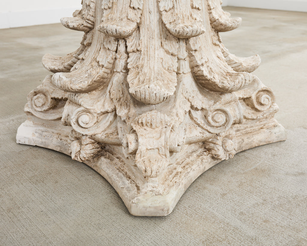 French Neoclassical Style Cast Stone Garden Center Table