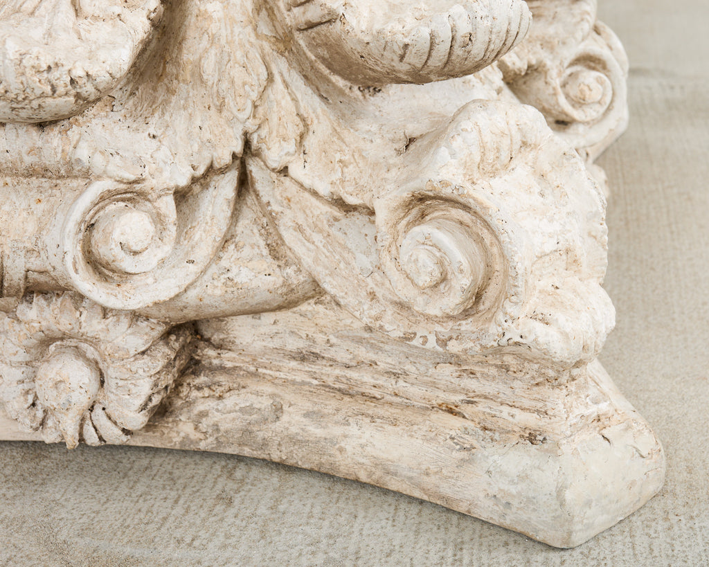 French Neoclassical Style Cast Stone Garden Center Table