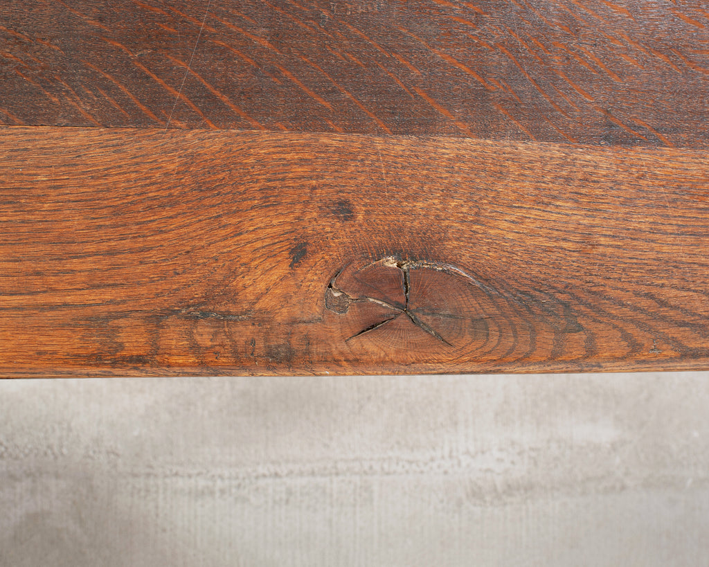 Country French Provincial Oak Farmhouse Dining Table 9 Ft