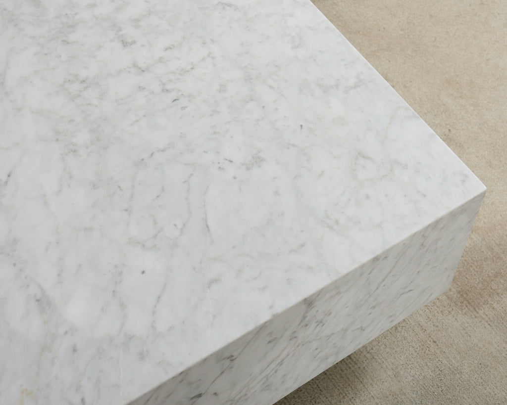 Timothy Oulton Monumental Floating Carrara Marble Cocktail Table