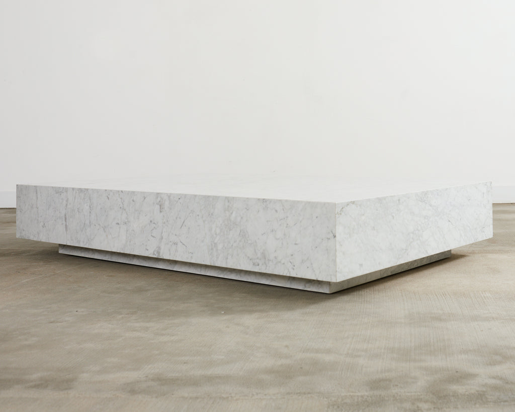 Timothy Oulton Monumental Floating Carrara Marble Cocktail Table