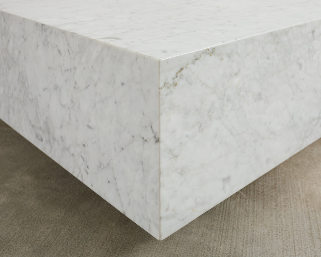Timothy Oulton Monumental Floating Carrara Marble Cocktail Table