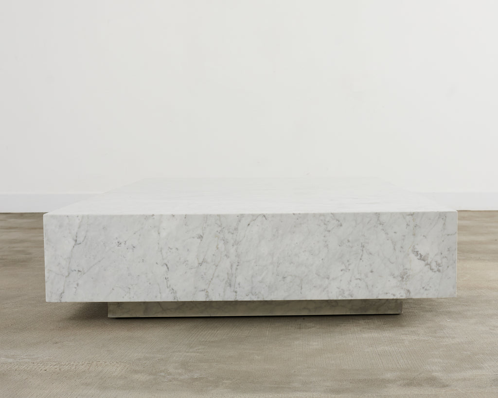 Timothy Oulton Monumental Floating Carrara Marble Cocktail Table