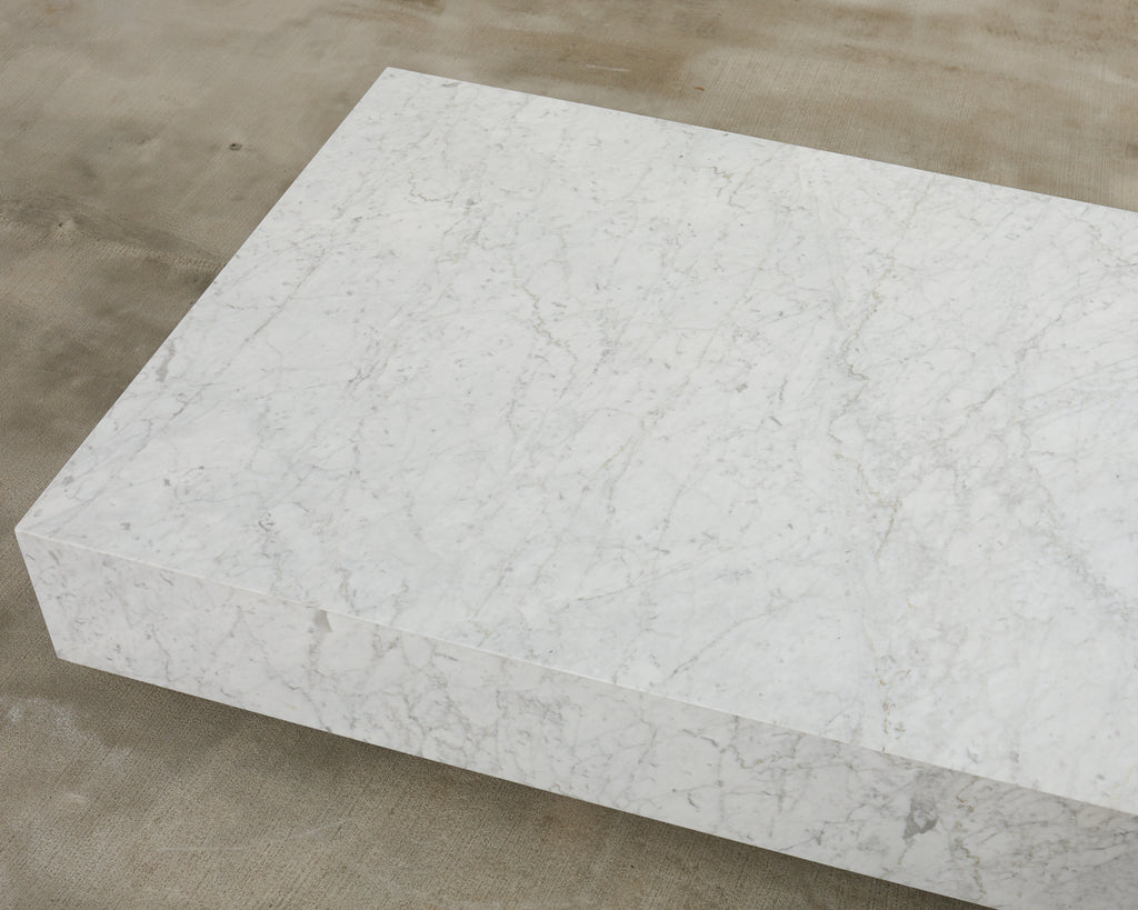 Timothy Oulton Monumental Floating Carrara Marble Cocktail Table