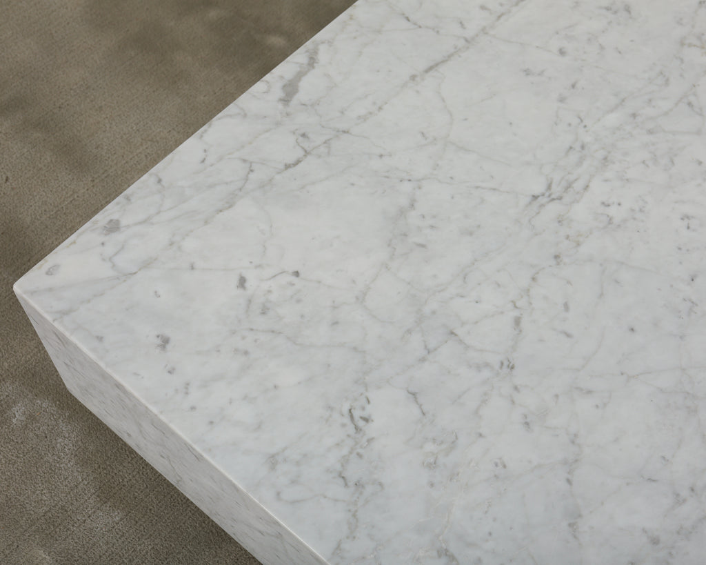 Timothy Oulton Monumental Floating Carrara Marble Cocktail Table