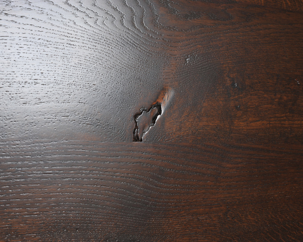 English Georgian Style Oak Drop-Leaf Wake Dining Table 7.5 Ft