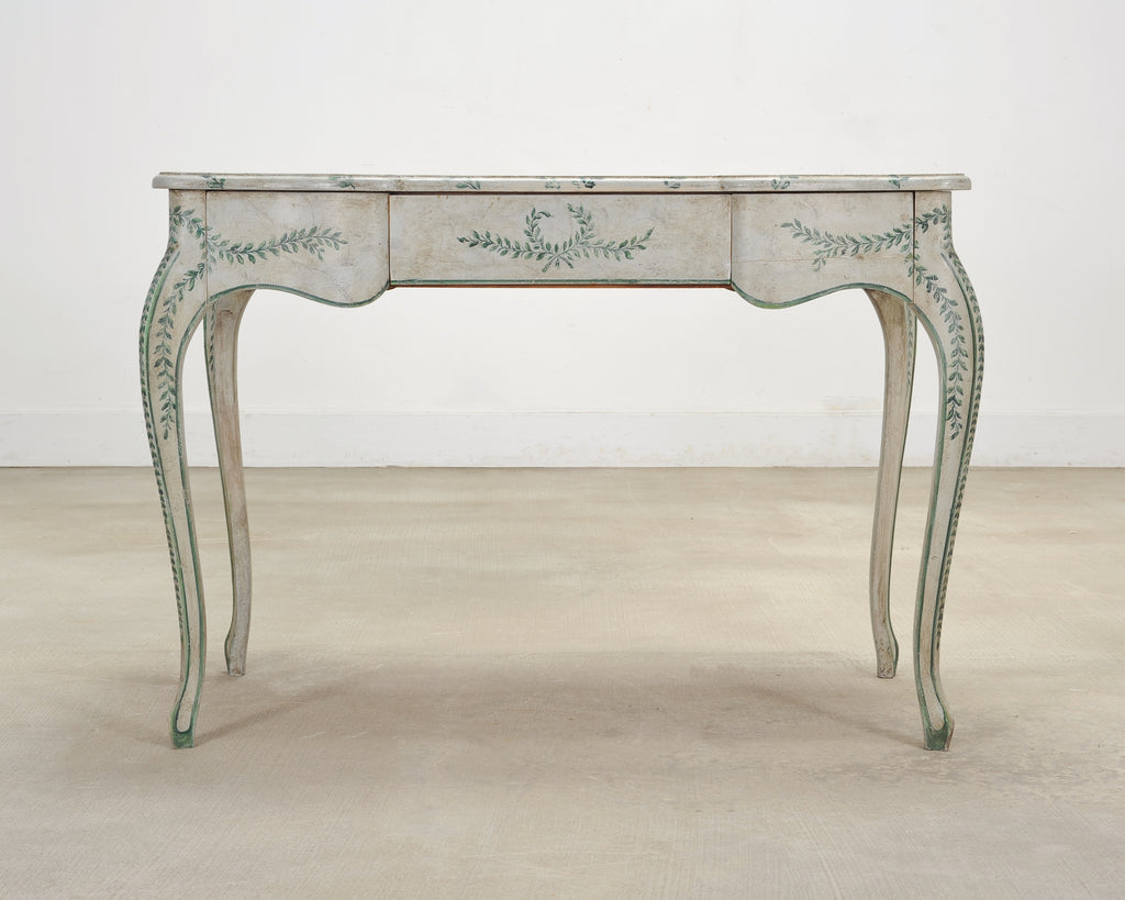 Venetian Painted Country Italian Provincial Writing Table Desk