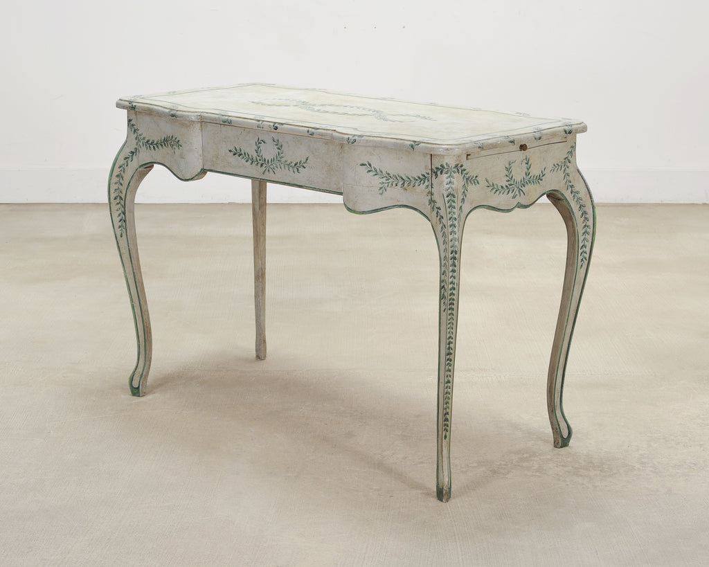 Venetian Painted Country Italian Provincial Writing Table Desk